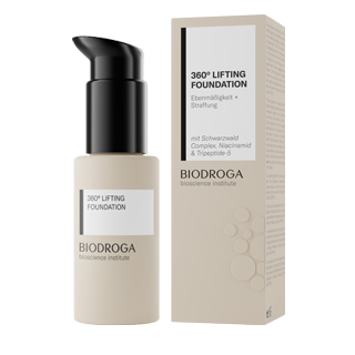 Biodroga szépség kozmetika termék szépségápolás Bioscience Institute 360 fokos lifting alapozó 15 faktoros védelemmel